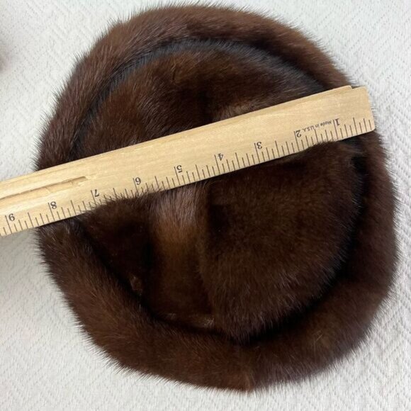 Vintage Handmade Mink Fur Made In Canada Women’s Luxury Hat One Size 50s 60s - Picture 10 of 11